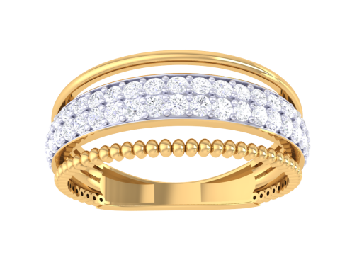 Printable 3D jewelry model of Lady diamond ring Modello 3D