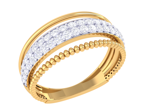 Printable 3D jewelry model of Lady diamond ring 3D Model