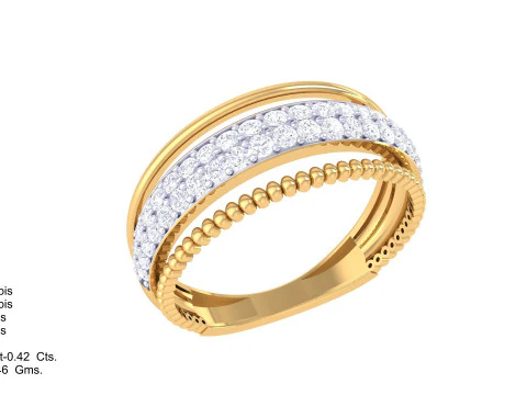 Printable 3D jewelry model of Lady diamond ring 3D Model