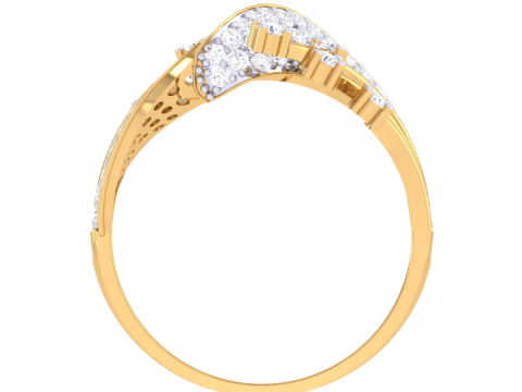 Printable 3D jewelry model of Lady diamond ring 3D मॉडल