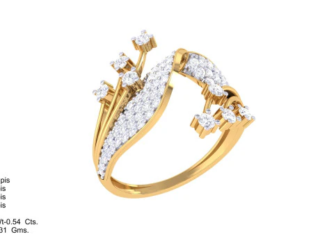 Printable 3D jewelry model of Lady diamond ring 3D Model