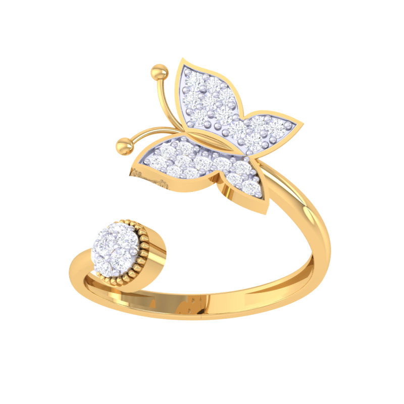 Printable 3D jewelry model of Lady diamond ring 3D 模型 .c4d .max .obj .3ds .fbx .stl .blend