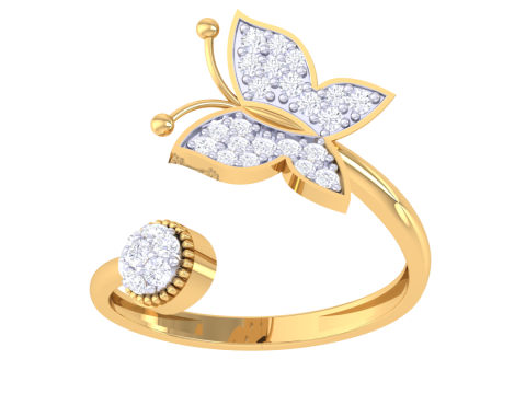 Printable 3D jewelry model of Lady diamond ring 3D Model