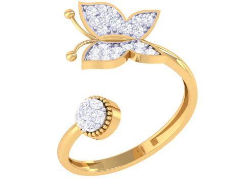 Printable 3D jewelry model of Lady diamond ring 3D Model