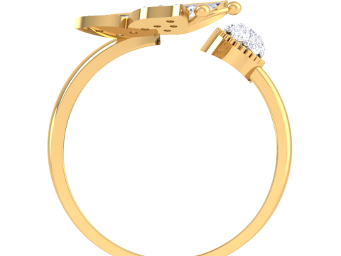 Printable 3D jewelry model of Lady diamond ring 3D 模型