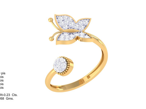 Printable 3D jewelry model of Lady diamond ring 3D 模型