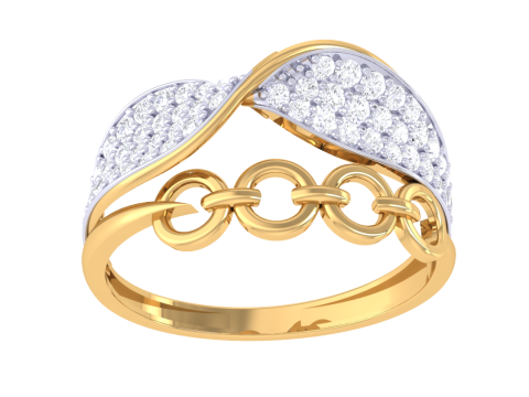 Printable 3D jewelry model of Lady diamond ring 3D Model