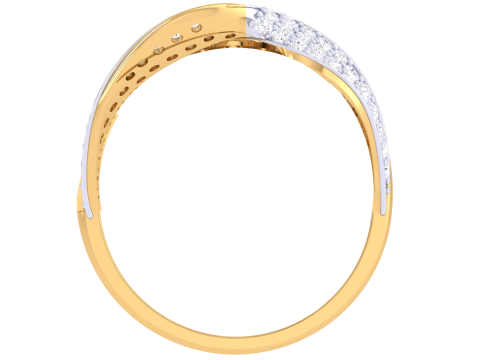 Printable 3D jewelry model of Lady diamond ring Modelo 3D