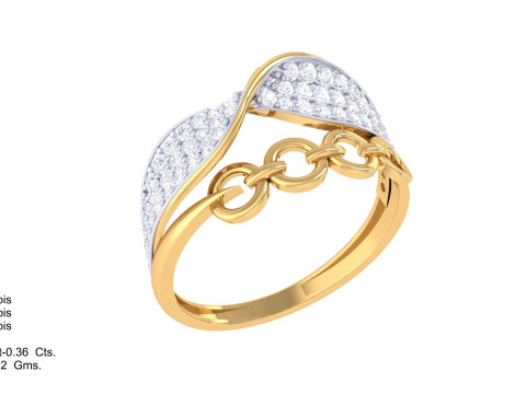 Printable 3D jewelry model of Lady diamond ring Modelo 3D