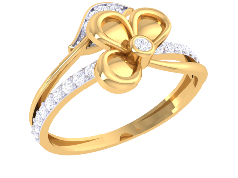 Printable 3D jewelry model of Lady diamond ring 3D मॉडल