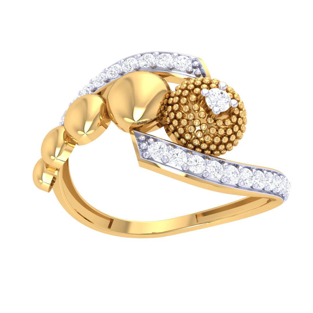 Printable 3D jewelry model of Lady diamond ring 3D Model .c4d .max .obj .3ds .fbx .stl .blend