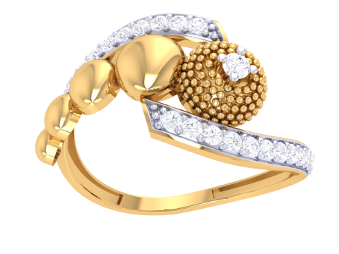 Printable 3D jewelry model of Lady diamond ring 3D Model