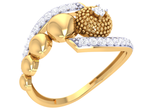 Printable 3D jewelry model of Lady diamond ring Modello 3D