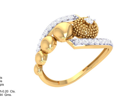 Printable 3D jewelry model of Lady diamond ring Modello 3D