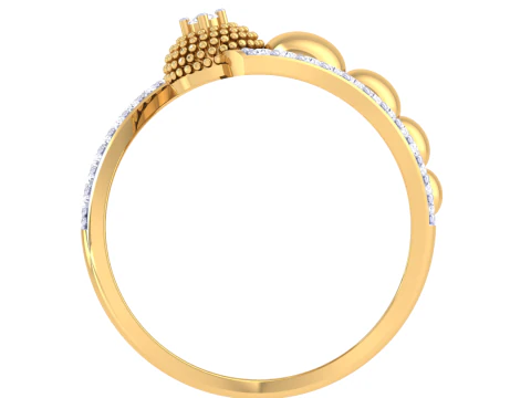 Printable 3D jewelry model of Lady diamond ring 3D Model