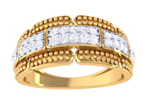 Printable 3D jewelry model of Lady diamond ring 3D 모델