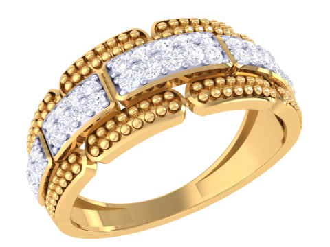 Printable 3D jewelry model of Lady diamond ring 3D Model