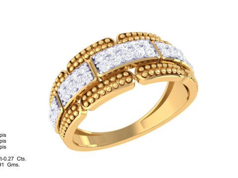 Printable 3D jewelry model of Lady diamond ring 3D Model