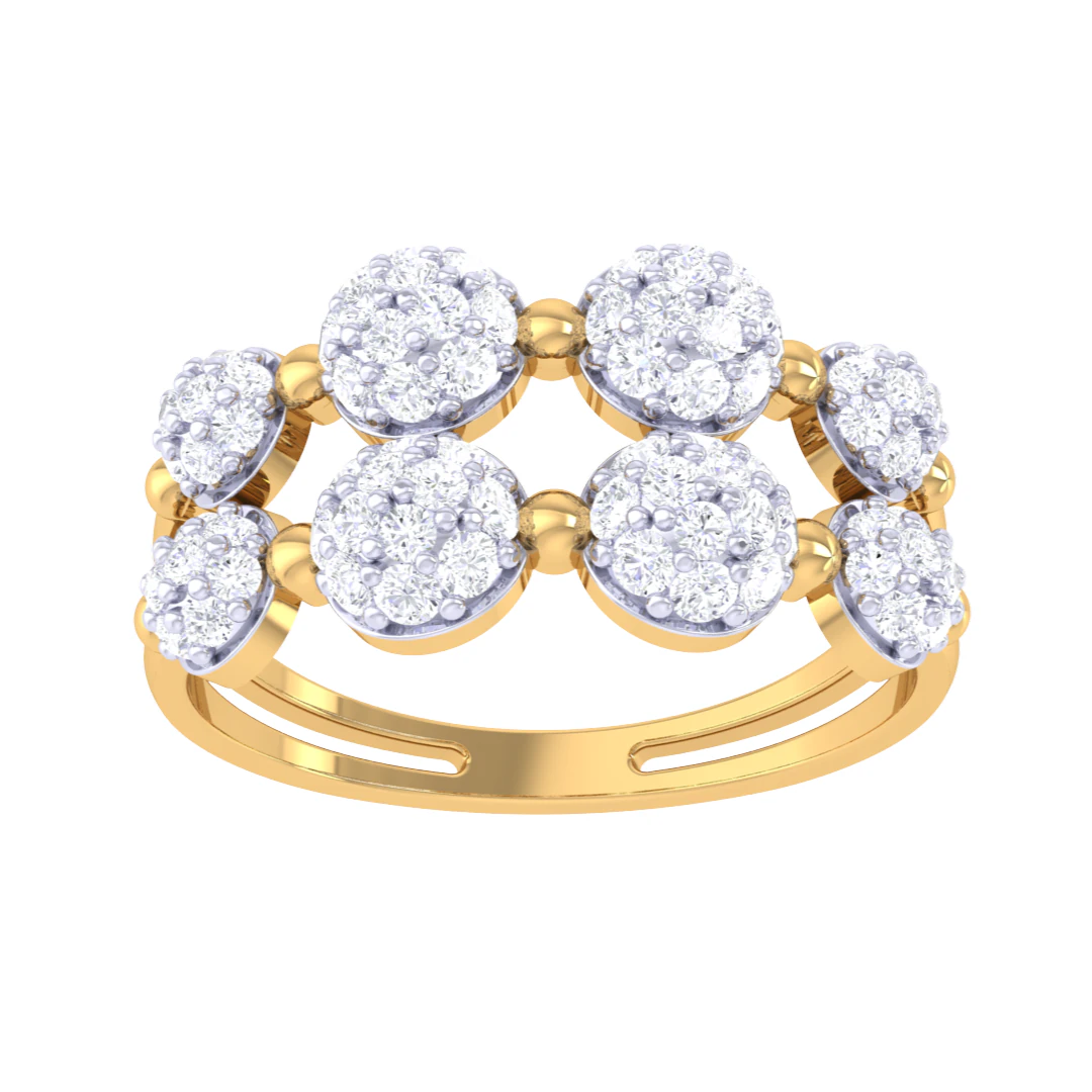 Printable 3D jewelry model of Lady diamond ring 3D Model .c4d .max .obj .3ds .fbx .stl .blend 