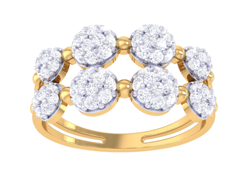 Printable 3D jewelry model of Lady diamond ring Modello 3D