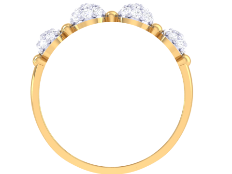 Printable 3D jewelry model of Lady diamond ring Modelo 3D