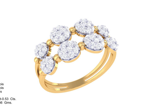 Printable 3D jewelry model of Lady diamond ring Modelo 3D