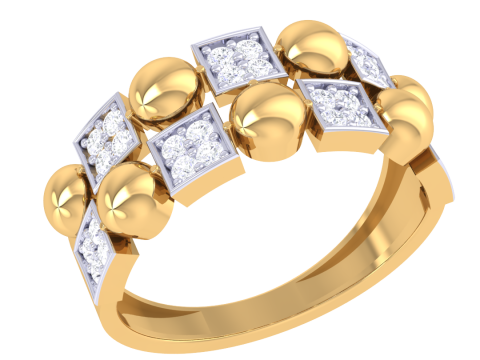 Printable 3D jewelry model of Lady diamond ring 3D Model