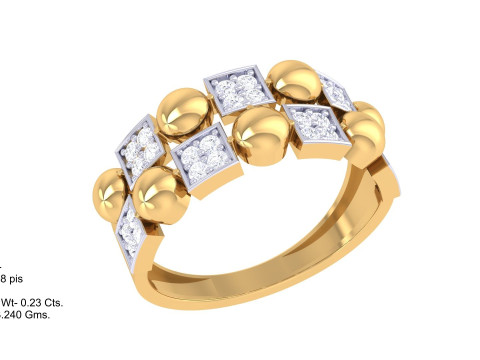 Printable 3D jewelry model of Lady diamond ring 3D Model