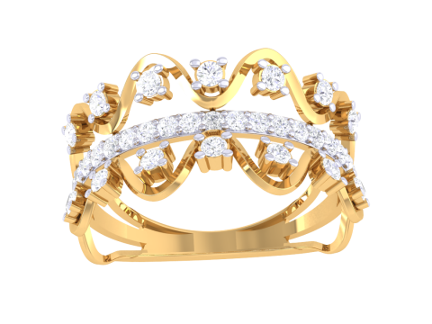 Printable 3D jewelry model of Lady diamond ring 3Dモデル