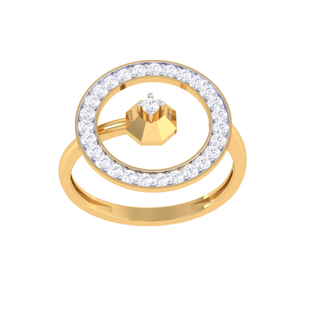 Printable 3D jewelry model of Lady diamond ring 3D Model .c4d .max .obj .3ds .fbx .stl .blend 
