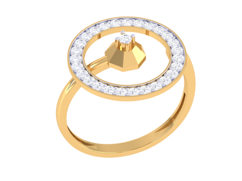 Printable 3D jewelry model of Lady diamond ring 3D Модель