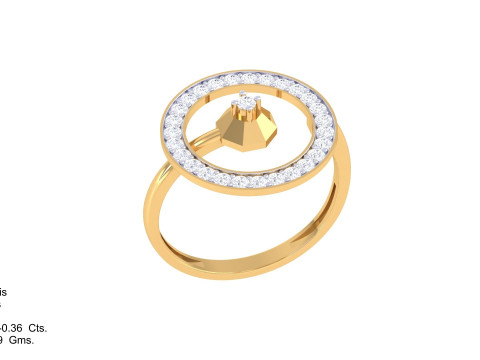 Printable 3D jewelry model of Lady diamond ring 3D Модель