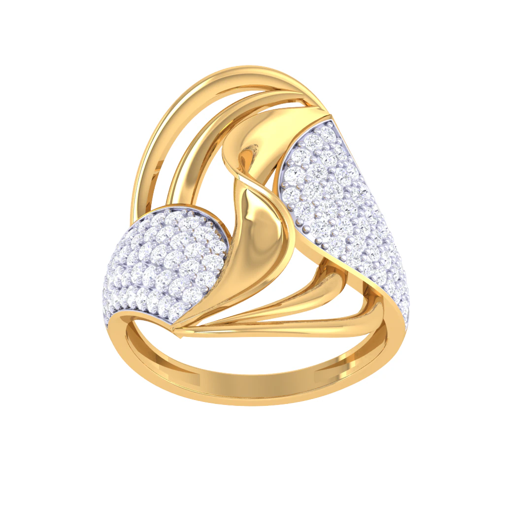 Printable 3D jewelry model of Lady diamond ring 3D Model .c4d .max .obj .3ds .fbx .stl .blend 