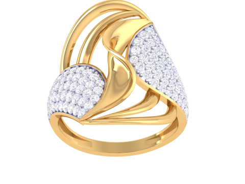 Printable 3D jewelry model of Lady diamond ring Modèle 3D
