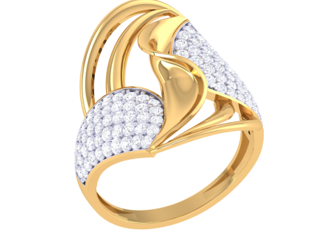 Printable 3D jewelry model of Lady diamond ring Modèle 3D