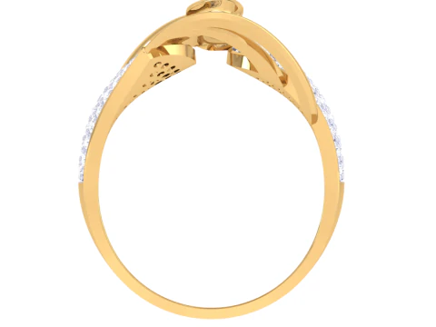 Printable 3D jewelry model of Lady diamond ring 3D Model