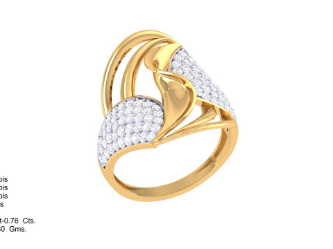 Printable 3D jewelry model of Lady diamond ring Modèle 3D