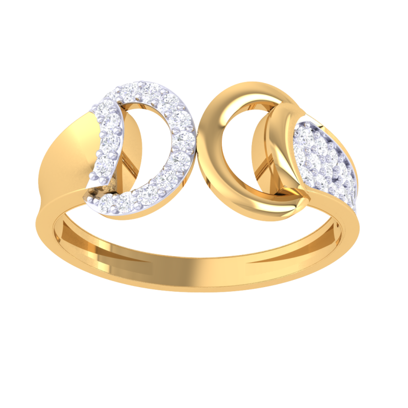 Printable 3D jewelry model of Lady diamond ring Modèle 3D .c4d .max .obj .3ds .fbx .stl .blend