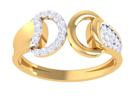 Printable 3D jewelry model of Lady diamond ring 3D Model