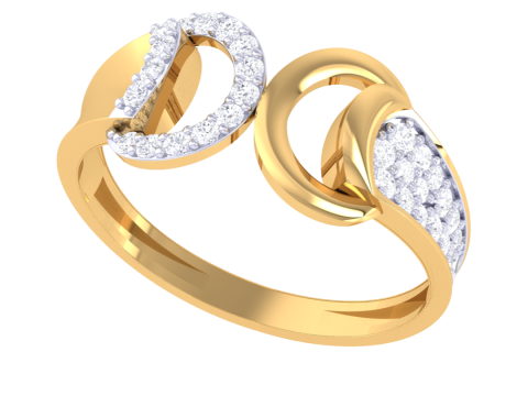 Printable 3D jewelry model of Lady diamond ring Modèle 3D