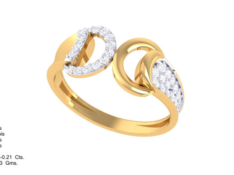 Printable 3D jewelry model of Lady diamond ring Modèle 3D