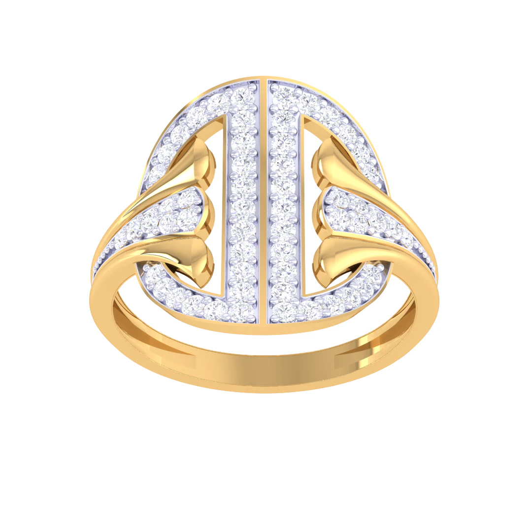 Printable 3D jewelry model of Lady diamond ring 3D Model .c4d .max .obj .3ds .fbx .stl .blend 