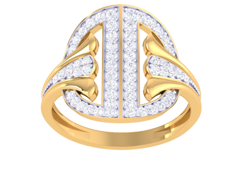 Printable 3D jewelry model of Lady diamond ring 3D 모델