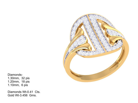 Printable 3D jewelry model of Lady diamond ring Modelo 3D