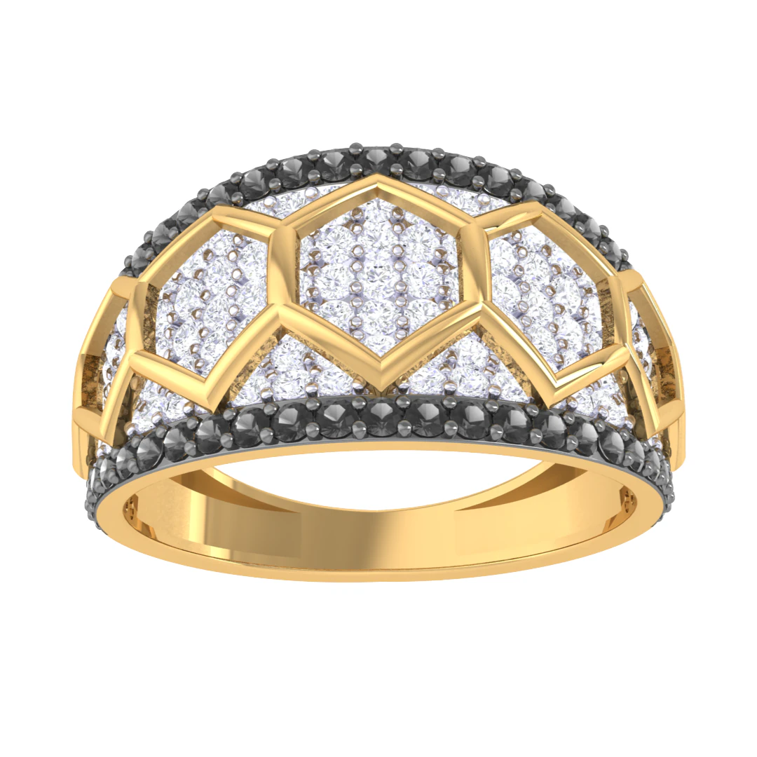 Printable 3D jewelry model of Lady diamond ring 3D Model .c4d .max .obj .3ds .fbx .stl .blend 