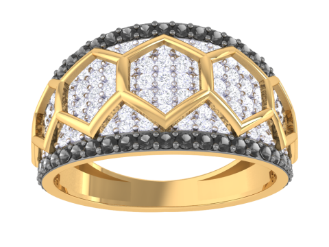 Printable 3D jewelry model of Lady diamond ring 3D Model