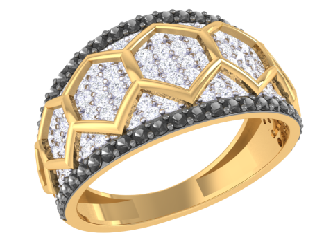 Printable 3D jewelry model of Lady diamond ring Modello 3D