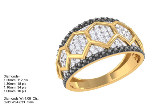Printable 3D jewelry model of Lady diamond ring Modello 3D
