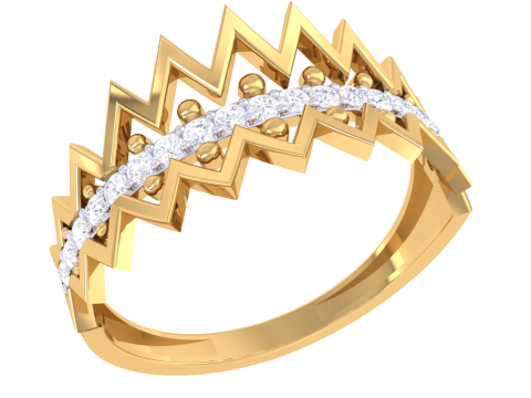 Printable 3D jewelry model of Lady diamond ring Modelo 3D