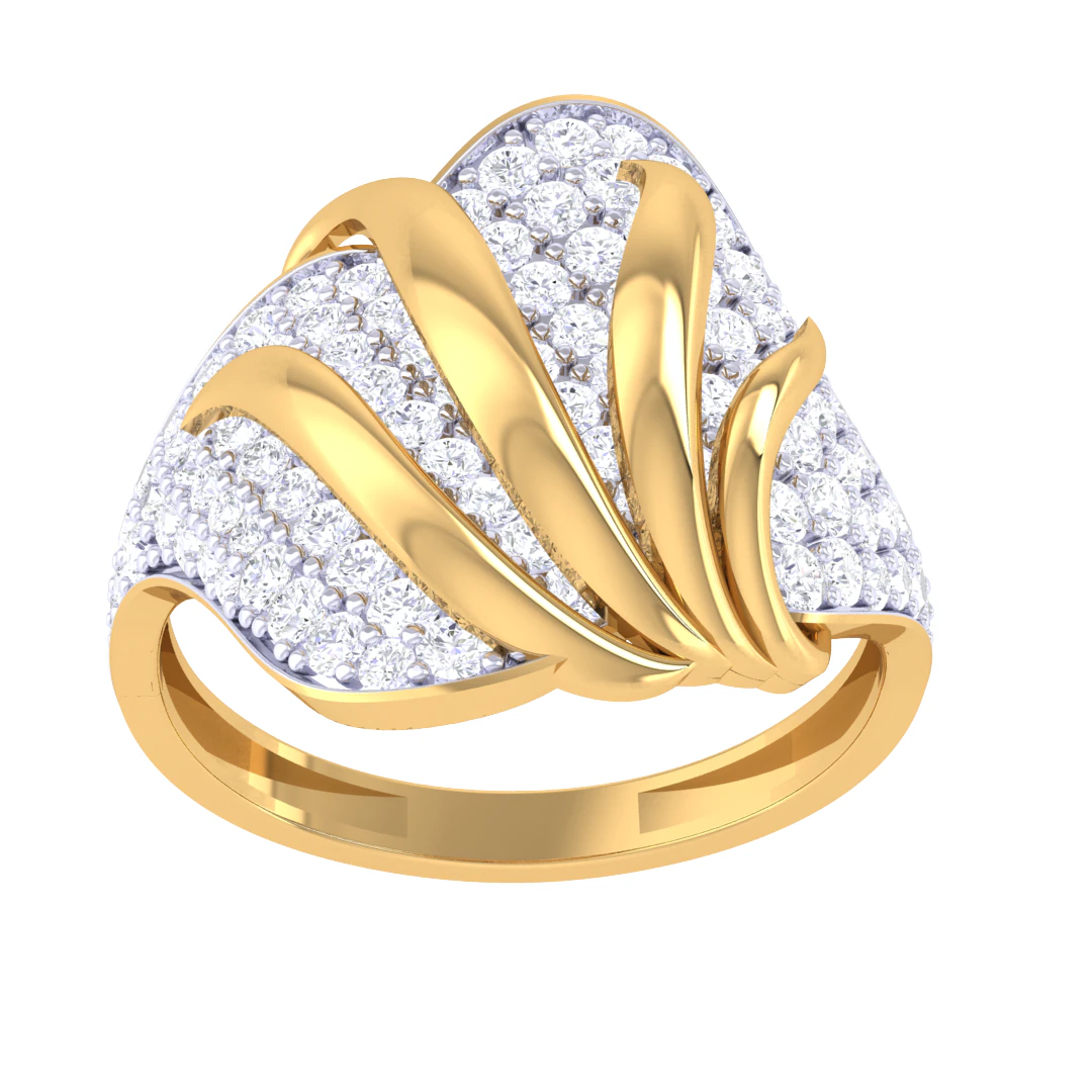 Printable 3D jewelry model of Lady diamond ring 3D Model .c4d .max .obj .3ds .fbx .stl .blend 